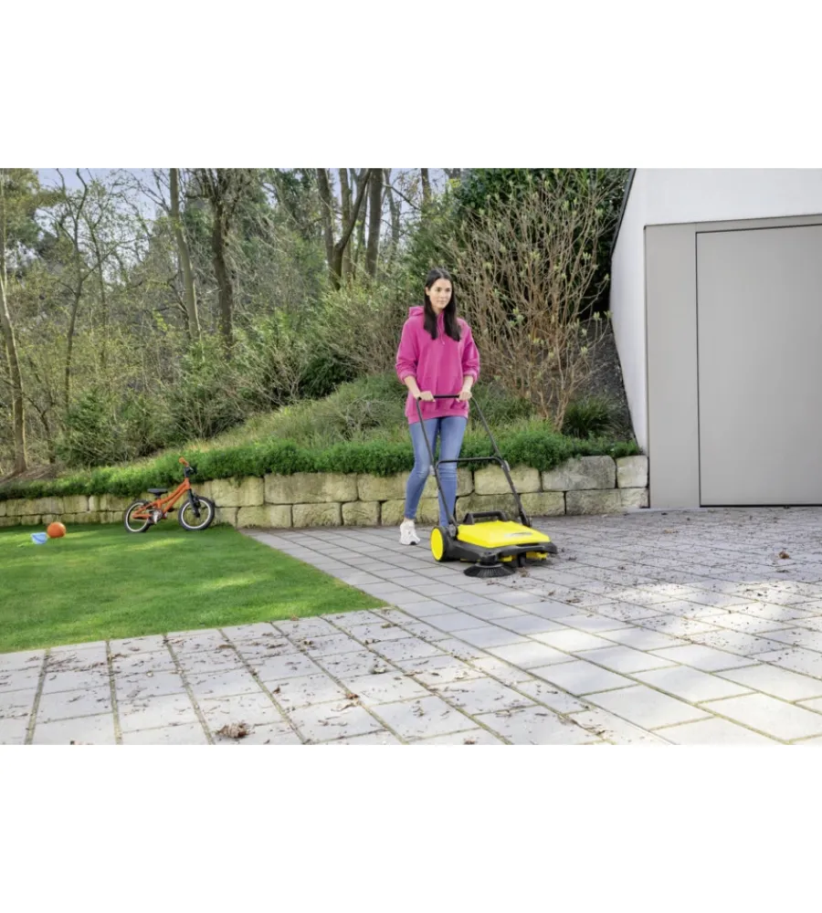 Outlet Spazzatrice manuale "s4" con una spazzola laterale raggio 51 cm 20 l Attrezzatura Giardinaggio