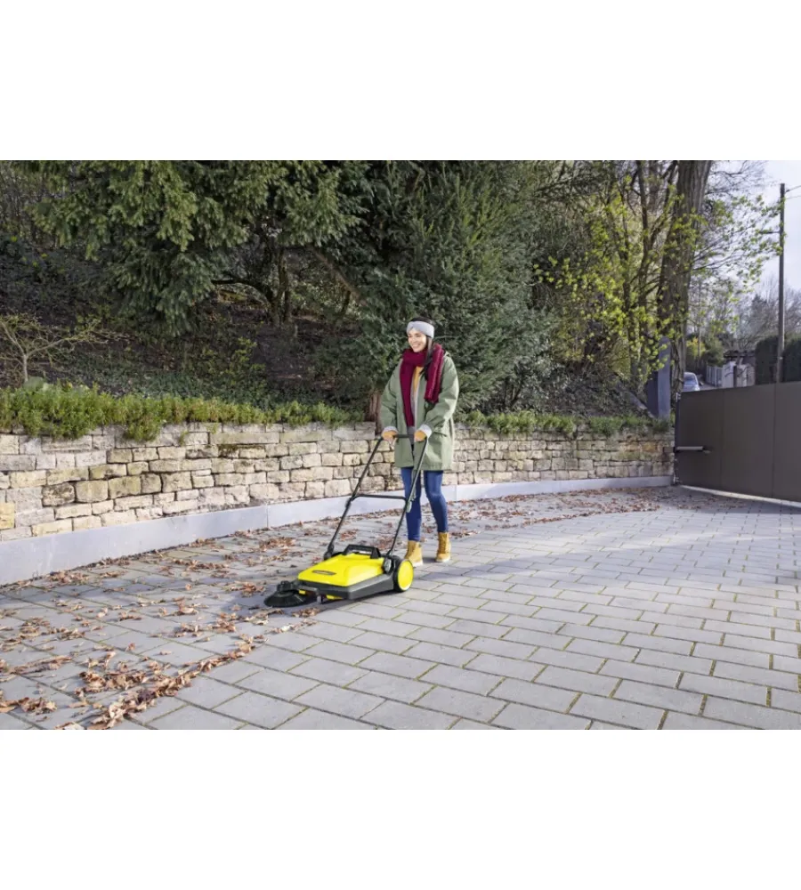 Outlet Spazzatrice manuale "s4" con una spazzola laterale raggio 51 cm 20 l Attrezzatura Giardinaggio
