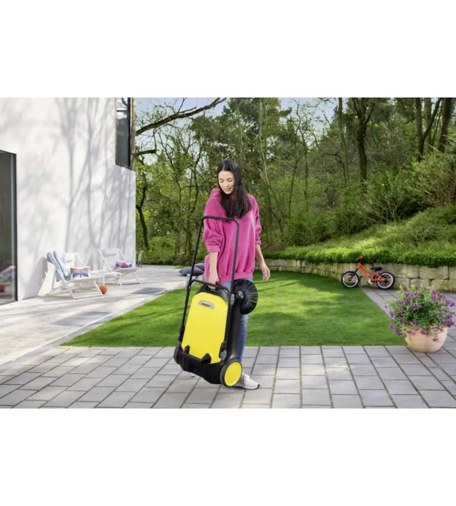 Outlet Spazzatrice manuale "s4" con una spazzola laterale raggio 51 cm 20 l Attrezzatura Giardinaggio