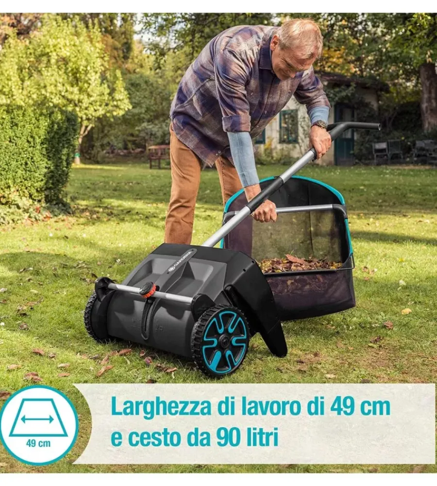 Online Spazzatrice raccogli foglie manuale "3565-20" larghezza lavoro 49 cm Attrezzatura Giardinaggio