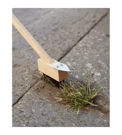 Attrezzatura Giardinaggio-Verdemax Spazzola con manico in legno e punta in acciaio -