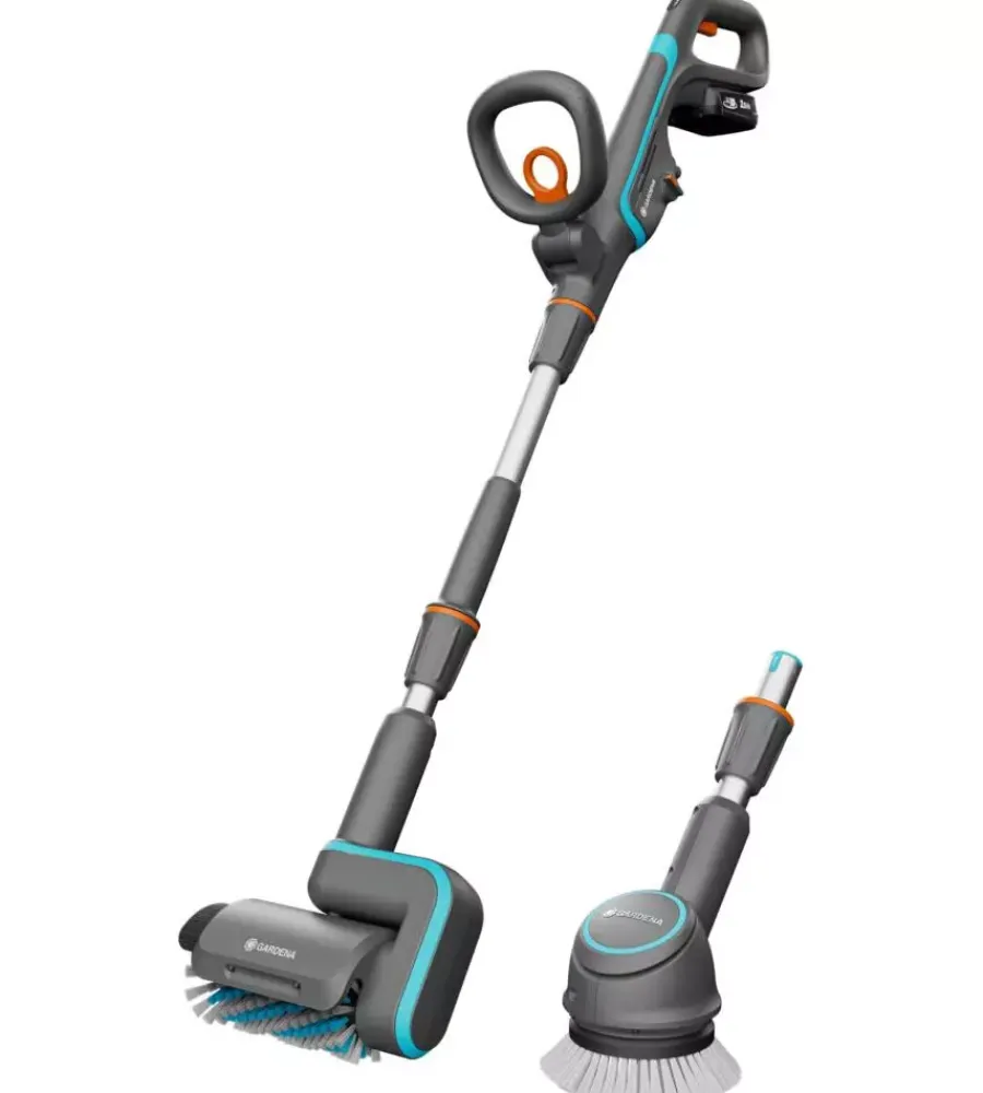 Gardena Attrezzatura Giardinaggio|Spazzola multifunzione a batteria "aquabrush universal" 18v 2,5ah