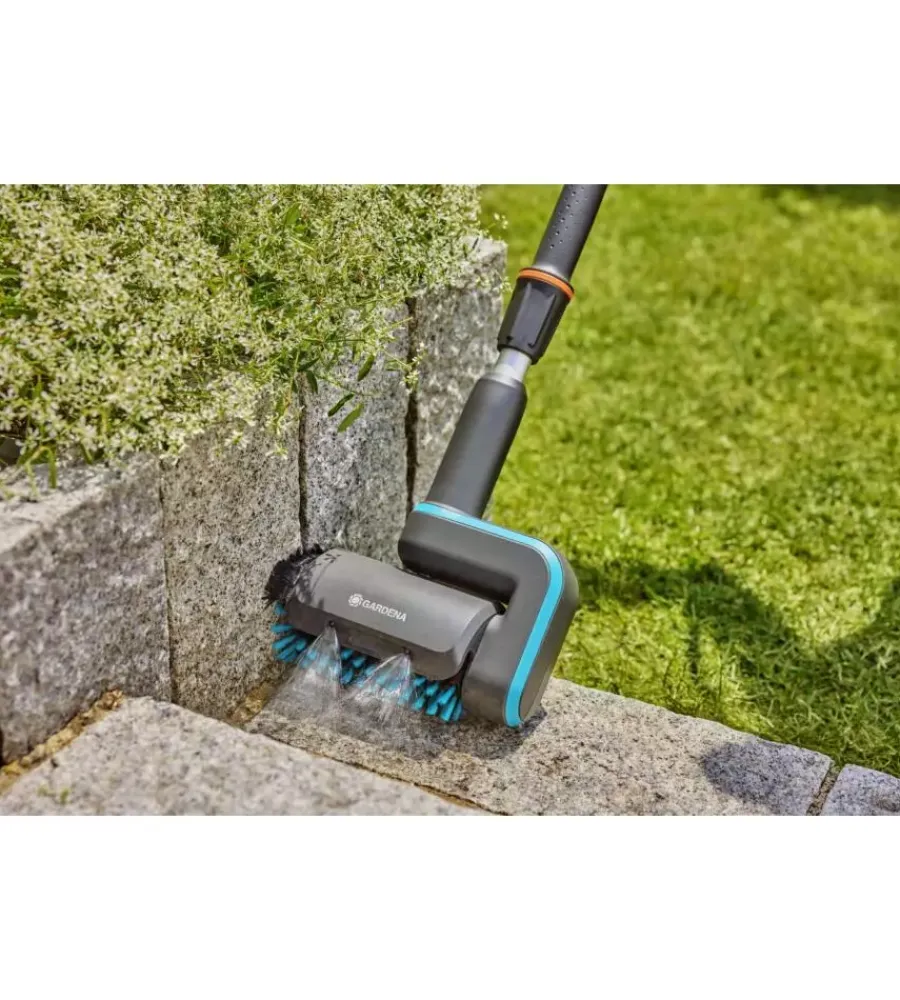 Gardena Attrezzatura Giardinaggio|Spazzola multifunzione a batteria "aquabrush universal" 18v 2,5ah
