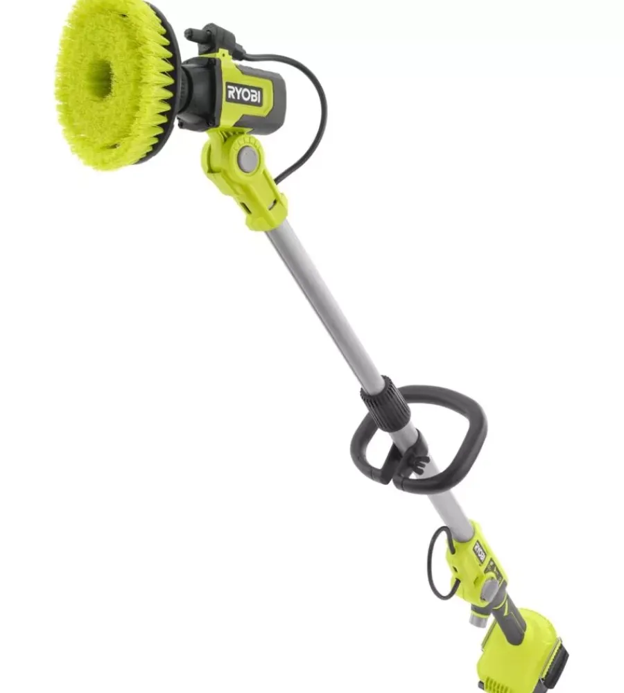 Attrezzatura Giardinaggio-Ryobi Spazzola telescopica con risciaquo - rwts18-0 - - solo corpo macchina