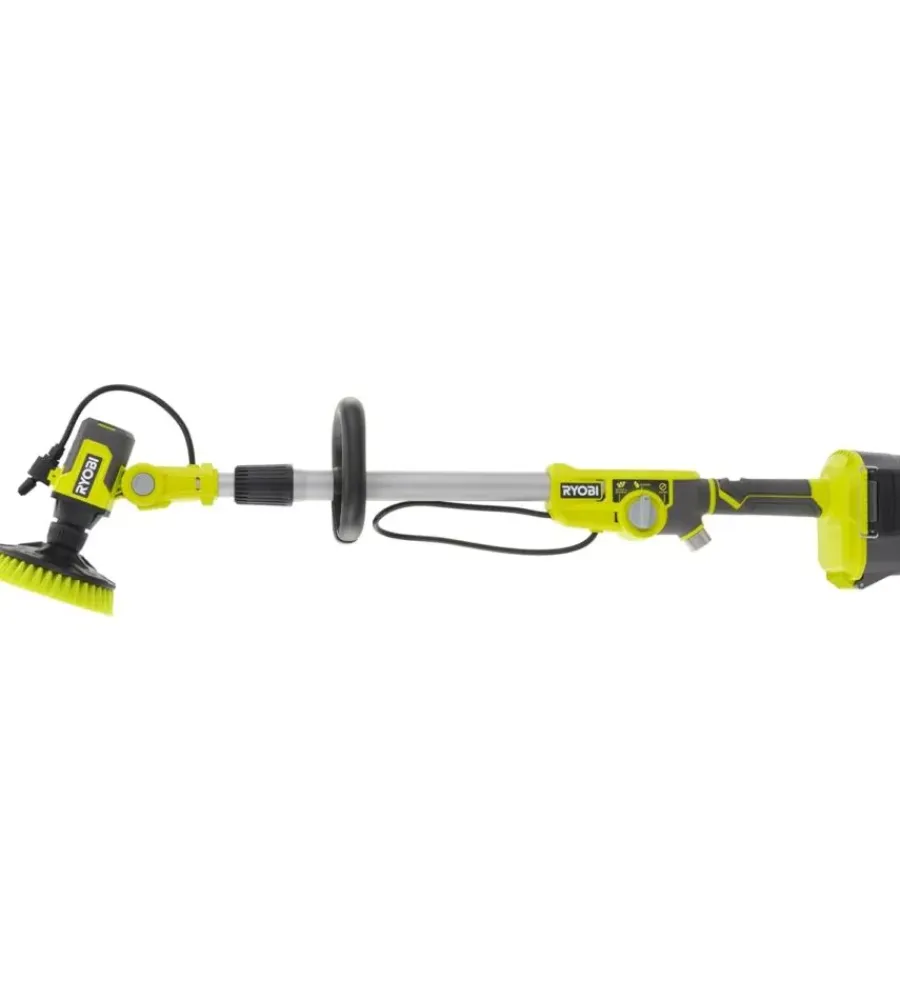 Attrezzatura Giardinaggio-Ryobi Spazzola telescopica con risciaquo - rwts18-0 - - solo corpo macchina