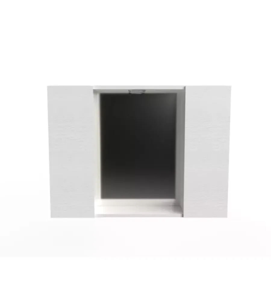 Outlet Specchiera con 2 ante e faretto led bianco 81x16x60 cm Accessori Bagno