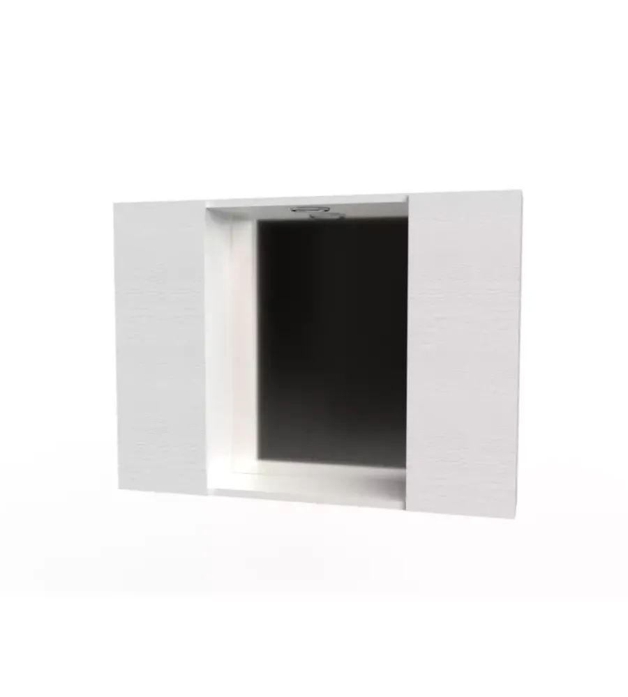 Outlet Specchiera con 2 ante e faretto led bianco 81x16x60 cm Accessori Bagno