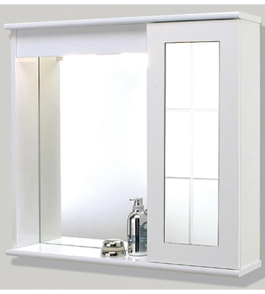 Accessori Bagno- Specchiera con anta destra.