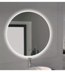 Emuca Accessori Bagno|Specchio "cassiopea" con led integrato, ø 60cm