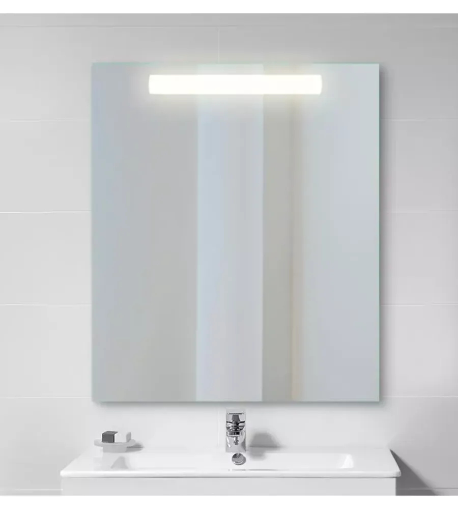 Accessori Bagno-Emuca Specchio "pegasus" con illuminazione led frontale, 60x70 cm