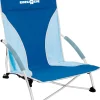 Brunner Campeggio|Spiaggina pieghevole "cuba" in acciaio e poliestere blu e azzurro 57x43x64 cm