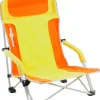 Campeggio-Brunner Spiaggina pieghevole "bula" in acciaio e poliestere giallo e arancione 57x50x73,5 cm