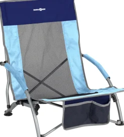 Campeggio-Brunner Spiaggina pieghevole "cuba airback" in acciaio e poliestere blu e azzurro 57x43x64 cm
