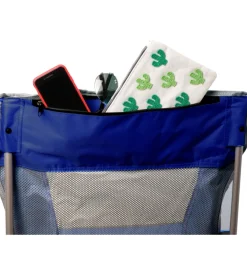 Campeggio-Brunner Spiaggina pieghevole "cuba airback" in acciaio e poliestere blu e azzurro 57x43x64 cm