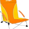 Best Spiaggina pieghevole "cuba" in acciaio e poliestere arancione e giallo 57x43x64 cm Campeggio