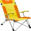 Brunner Campeggio|Spiaggina pieghevole "bula xl" in acciaio e poliestere giallo e arancione 61x74x87/31 cm