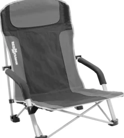 Campeggio-Brunner Spiaggina pieghevole "bula" in acciaio e poliestere nero e grigio 57x50x73,5 cm