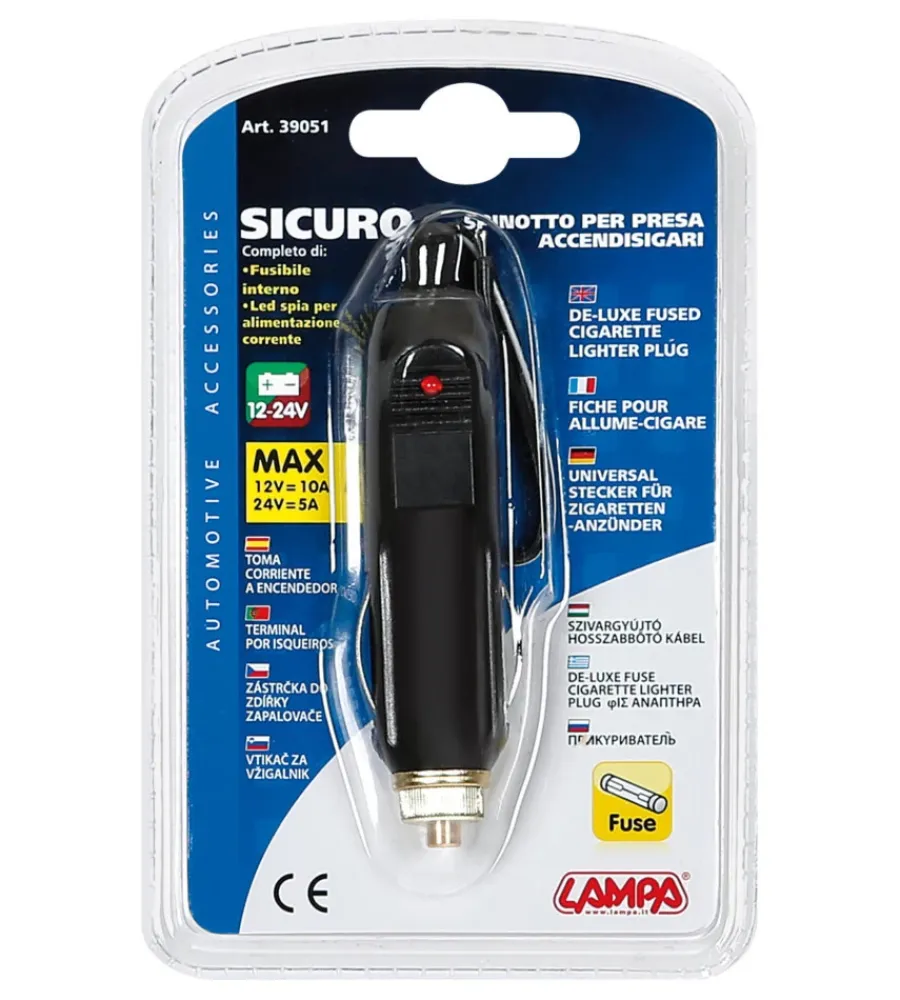 Elettrico-Lampa Spinotto accesso "sicuro" 12/24 v 39051