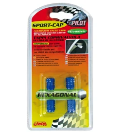 Auto Esterno-Lampa Sport-cap exagon blu pilot 02504