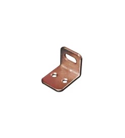 Sistemi Di Fissaggio|Squadretta per armadi con asola orizzontale bronzata 22 x 28 x 21 spessore 2 mm. - 4 pz.