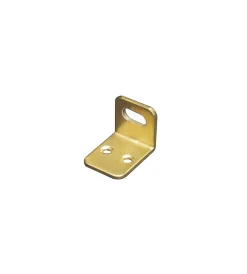 Sistemi Di Fissaggio- Squadretta per armadi con asola orizzontale ottonata 22 x 28 x 21 spessore 2 mm. - 4 pz.