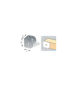Ferramenta Per Esterno|Staffa a muro 70 x 70 x 74 mm.