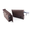 Ferramenta Per Mobili E Infissi|Staffe per aggancio pensili a barra - marrone - 2 pz.