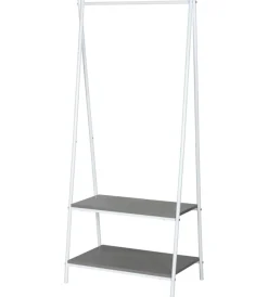 Mobili Da Ingresso|Stender appendiabiti in metallo bianco e cemento, 60x40x150 cm