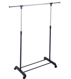 Sale Stender appendiabiti singolo estensibile con ruote, 82,5/125x42,5x97/170 cm Decorazione Ambienti