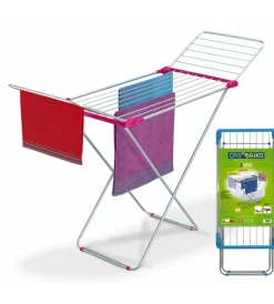 Clearance Stendibiancheria "ergo" con pinzette antiscivolo 176x55x111 cm Accessori Lavanderia