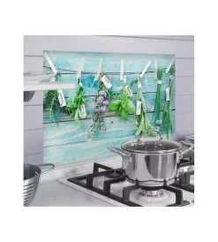 Decorazione Pareti- Sticker per piano cottura "kp herbes" erbe aromatiche - 47x65 cm