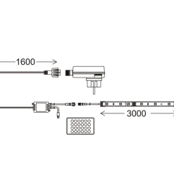 Illuminazione Per Interno- Striscia led 3 mt con telecomando, 18w