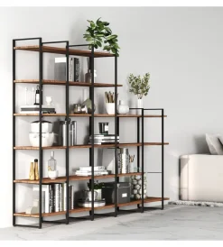 Armadi-Emuca Struttura per scaffale lader in acciaio nero, 115 cm