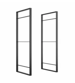Emuca Armadi|Struttura per scaffale lader in acciaio nero, 83 cm