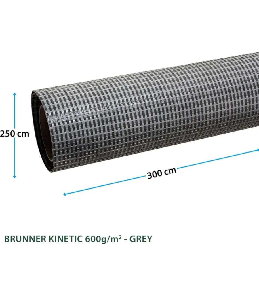 Campeggio-Brunner Stuoia da campeggio "kinetic 600" grigio 300x700 cm