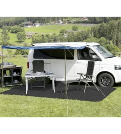 Campeggio-Brunner Stuoia da campeggio "balmat" nero e bianco 250x700 cm
