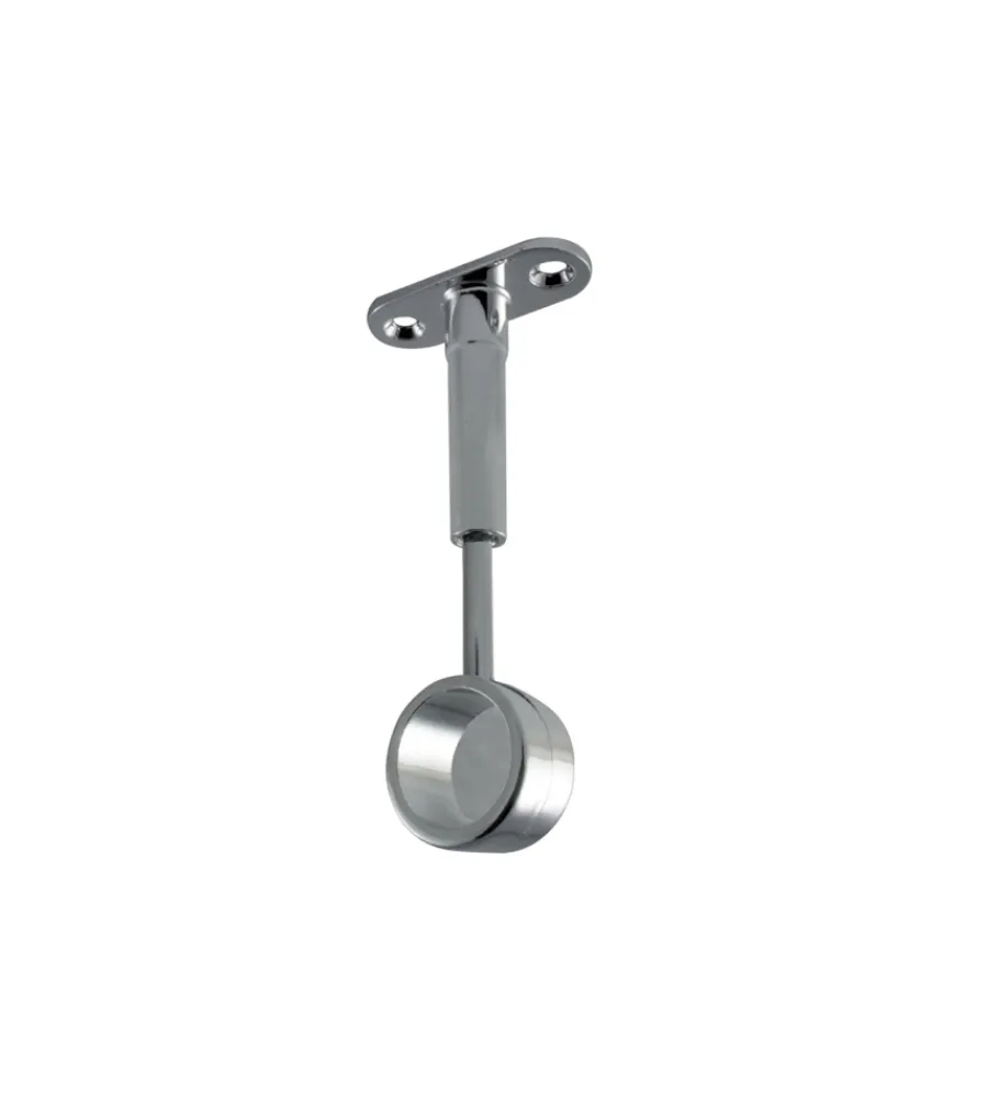 Ferramenta Per Mobili E Infissi- Supporti ciechi per tubo tondo - cromato - 2 pz.