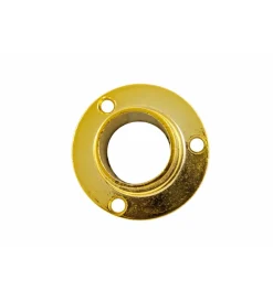 Ferramenta Per Mobili E Infissi|Supporti laterali per tubo tondo ø 20 mm. in zama ottonata 2 pz.