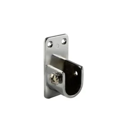 Outlet Supporti laterali per tubo ovale in zama cromata 2 pz. Ferramenta Per Mobili E Infissi