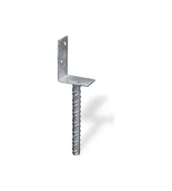 Ferramenta Per Esterno- Supporto a "l" per pali 75 x 60 x 110 x 200 mm.