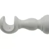 Tessile D'Arredo|Supporto aperto per bastone ø23mm con viti e tasselli - colore bianco.