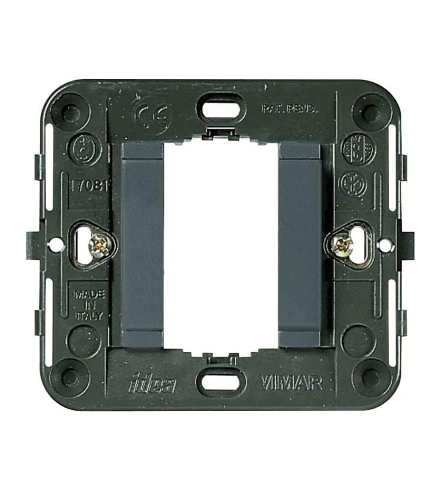 Serie Civili- Supporto liscio 1m+griffe grigio idea - vimar.