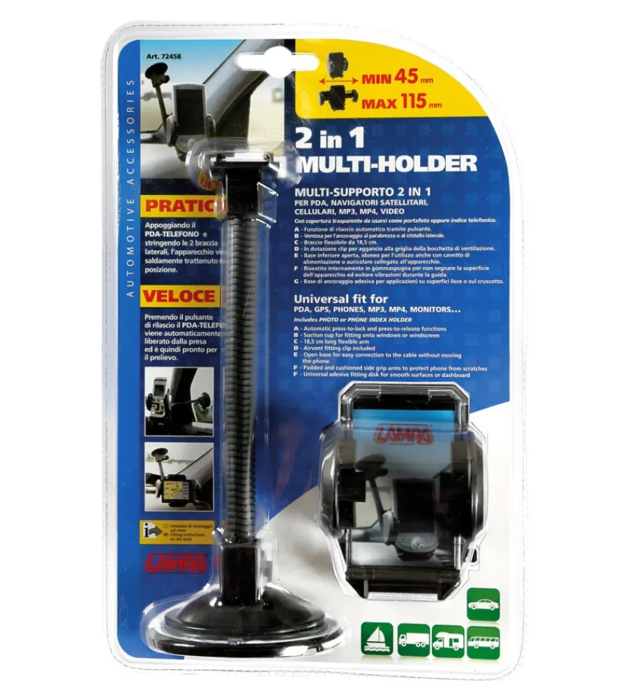 Telefonia-Lampa Supporto multiuso 2 in 1 per pda 72458