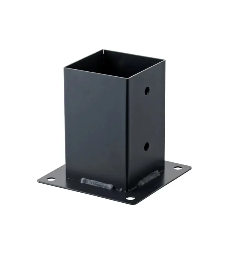 New Supporto per ancoraggio a terra antracite antracite, 71x71 mm - Ferramenta Per Esterno