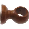 Tessile D'Arredo- Supporto per soffitto per bastone ø28mm con viti e tasselli - colore teak.