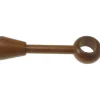 Tessile D'Arredo- Supporto regolabile per bastone ø28mm con viti e tasselli - colore teak.