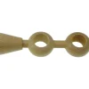 Tessile D'Arredo|Supporto regolabile per doppio bastone ø28mm con viti e tasselli - colore naturale.