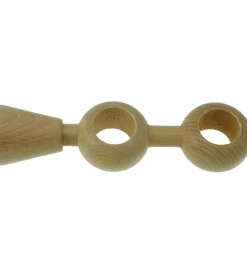 Tessile D'Arredo|Supporto regolabile per doppio bastone ø28mm con viti e tasselli - colore naturale.