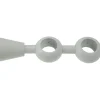 Tessile D'Arredo- Supporto regolabile per doppio bastone ø28mm con viti e tasselli  laccato bianco.
