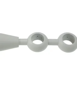 Tessile D'Arredo- Supporto regolabile per doppio bastone ø28mm con viti e tasselli  laccato bianco.